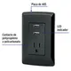 Contacto Aterrizado + 2 Puertos Usb, Negro, Lnea Italiana