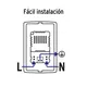 Contacto Aterrizado + 2 Puertos Usb, Negro, Lnea Italiana