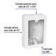 Caja de Contactos para Canaleta 3" X 5", Blanca, Volteck
