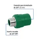Adaptador PPR 3/4" Macho con Inserto Metálico, Foset