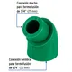 Codo 45° de PPR, 3/4" (25mm), Macho-hembra, Foset
