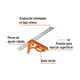 Escuadra 12" de Combinacin con Punzn para Marcar, Truper