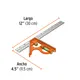 Escuadra 12" de Combinacin con Punzn para Marcar, Truper