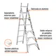 Escalera Convertible, Tipo Ll, 13 Escalones, Truper