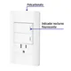 Placa Armada Blanca 2 Interruptores y Contacto 1 Md, Lisboa