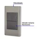 Placa Armada Acero Inox 2 Interruptores 1.5 Mdulos, Lisboa