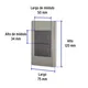 Placa Armada Acero Inox 2 Interruptores 1.5 Mdulos, Lisboa