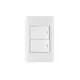 Placa Armada Blanca 2 Interruptores 1.5 Mdulos, Lisboa