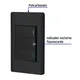 Placa Armada Negra 3 Interruptores 1 Mdulo, Lisboa, Volteck