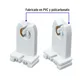 Bolsa 2 Pz Portalámparas para Tubo LED y Fluorescente, Base G13