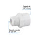 Adaptador Macho de PVC de 1/2", Foset