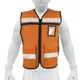 Chaleco Brigadista con Cintas Reflejantes, Color Naranja