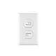 Placa Armada 2 Interruptores Sencillo,blanca, Lnea Standard