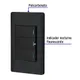 Placa Armada Negra 3 Interruptores 1 Mdulo, Lisboa, Volteck