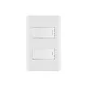 Placa Armada Blanca 2 Interruptores y Contacto 1 Md, Lisboa