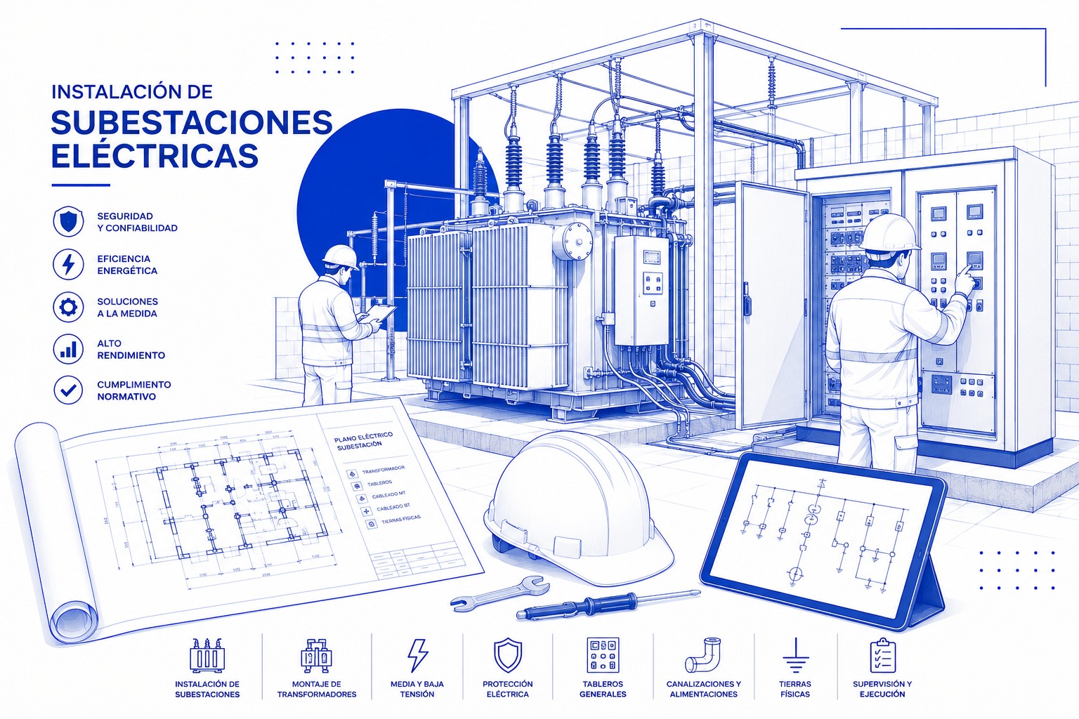 Instalación de subestaciones eléctricas